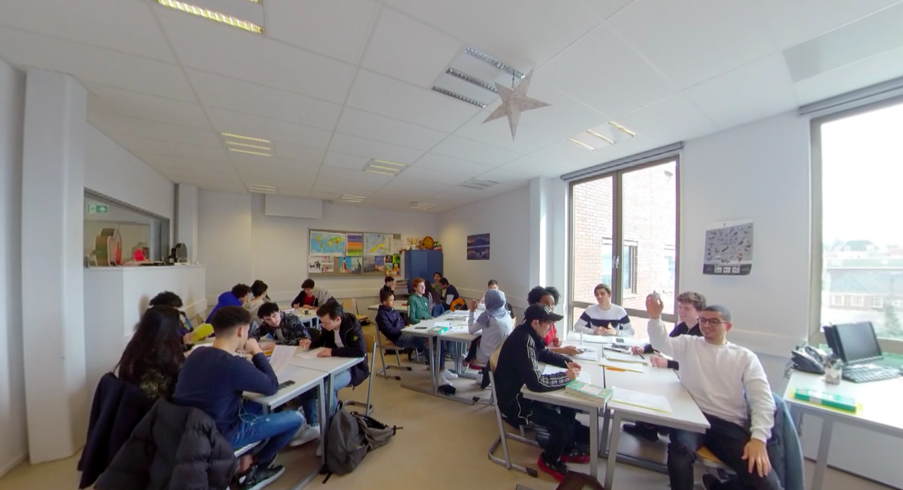 360° video is used to capture different classroom situations