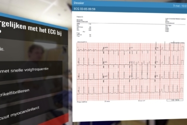 Users can choose to consult elements from the patient’s Electronic Health Record, such as ECG’s captured.